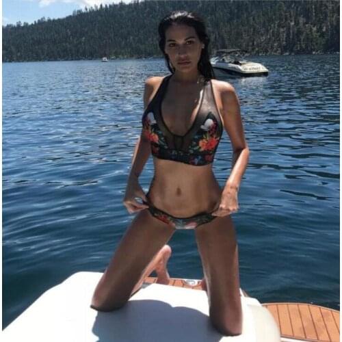 Bathing Suit Women Biquini Bikinis Swimming Suit Print Striped Badpak Plus Size Push Up Bikini Set Women Sexy Swimsuit Swimwear