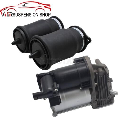 1 Set Air Suspension Shock Rear Left Right Air Spring Bags w/ Air Compressor Pump for Mercedes-Benz W639 V-Class Vito MIXTO Box