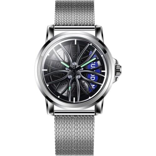 1pc /lot Unique Tires Design Watches Men Stainless Steel Band Hip Hop Sports Military Quartz Watch Reloj Hombre Acero Inoxidable