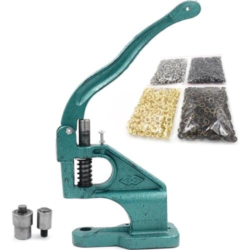 1000 sets eyelets + Machine + molds Rivets Metal hole Eyelets tool Buttons DIY Tablecloth hole Shower curtain hole Press machine