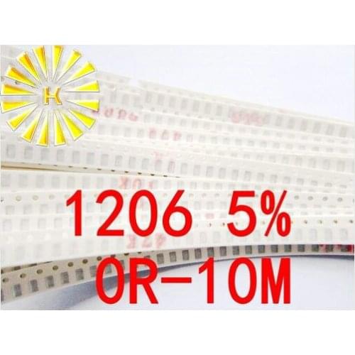 170valuesX50pcs=8500pcs 1206 SMD Resistor Kit Assorted Kit 0R-1M ohm 5% Sample Kit Sample bag Fuse