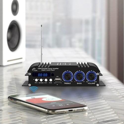 2*60W Audio TPA3118 Bluetooth-Compatible Power Amplifier Stereo Equalizer HiFi Digital Mp3 Decoder Music AMP FM Radio Mp3 Player