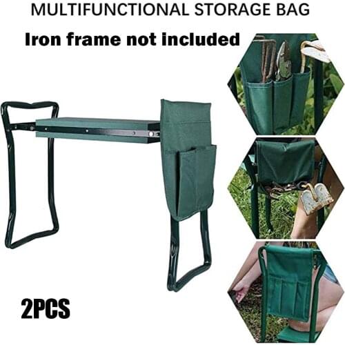 2 Pcs Tool Side Bag Pockets Pouch for Garden Bench Garden Kneeler Stools Gardening SCVD889