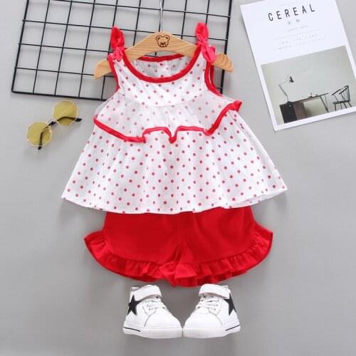 2021 New Summer Infant Girl Clothes Sets Baby Cotton Print Tops+shorts 2pcs Suits For Toddler Girl Baby Tracksuits Clothing