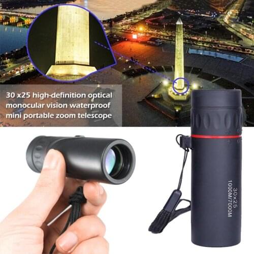 30x25 HD Optical Monocular Night Vision Waterproof Mini Pocket Portable Zoom Telescope Can Be Used For Outdoor Hunting Camping