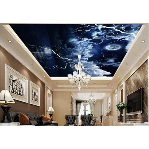 3d wallpaper High-end custom mural non-woven 3 d The moon night dream dandelion ceiling murals 3d wall room murals wallpaper