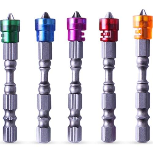 5pcs colourful hand drill strong magnetic magnetic coil double-head electric Screwdriver Bit Cross Head Screwdriver Batch Tool
