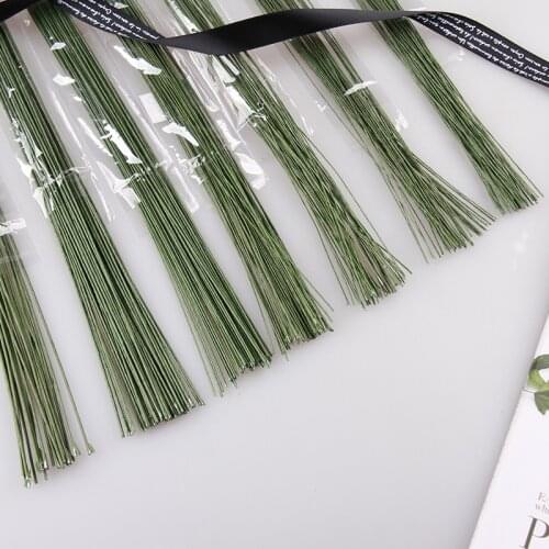 50Pcs 36cm Long Iron Wire Florist Wires for Floral Flower DIY Making Sugarcraft Gumpaste Cake Decoration
