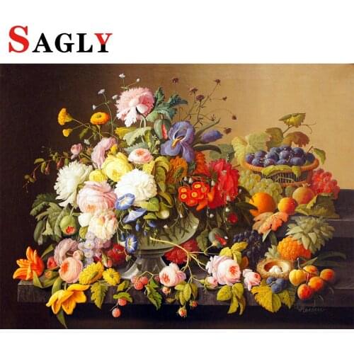5D Diamond Painting Flower Full Diamond Square/Round Diamond Color Flower Ben DIY Home Decoration Painting Painting Cross Stitch