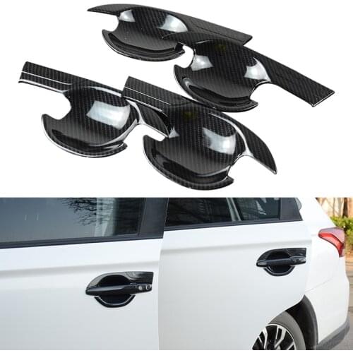 8pcs/Set ABS Car Smart Door Handle Bowl Cover Trim Decor Fit for Mitsubishi Outlander Sport 2011 2012 2013 2014-2018