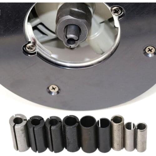 9pcs High Precision Milling Cutter Conversion Chuck Adapter Collet Shank CNC Router Tool Adapters Holder Wood Machinery Parts