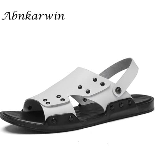 Abnkarwin Men's Leather Sandals