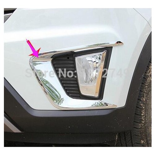 ABS Chrome Front Fog light Lamp Cover Trim For 2015 2016 for Hyundai Creta ix25
