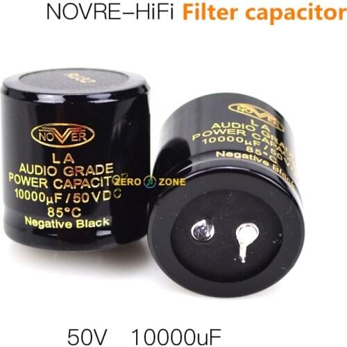 Audio Power Amplifier Capacitor 10000uF/50V NOVER LA Series Aluminum Capacitor 35*35mm For Power Supply Filter 2PCS