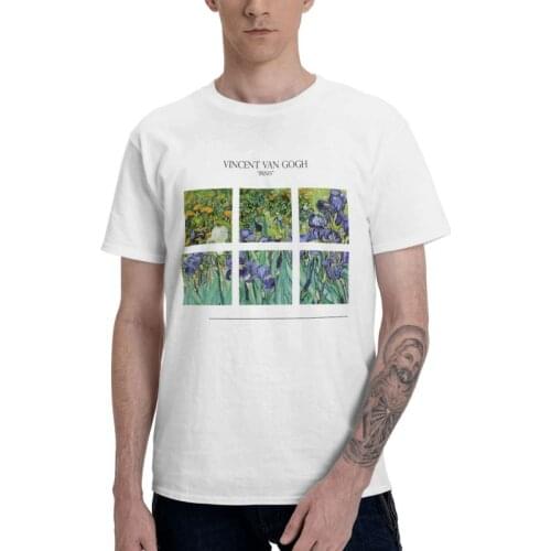 Vincent Van Gogh Modern Art T-shirt Mens Novelty Drawing Still Life T Shirt Short Sleeve 100% Cotton Lrises Tshirt Unique Tee