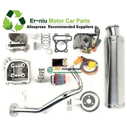 GY6 50 60 upgrade to GY6 80 QMB139 GY6 Scooter Big Bore Kit Head Cam GY6 Coil CDI Performance Exhaust AC Q