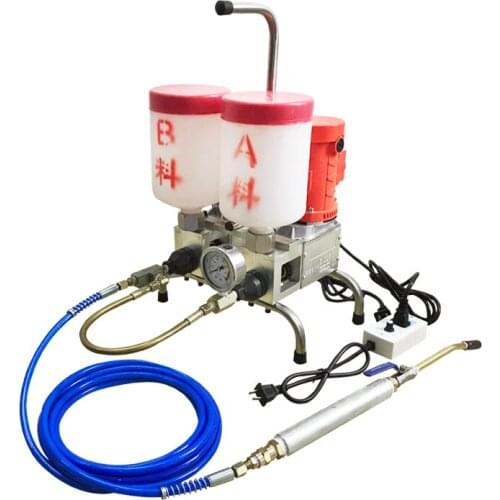 China 2400w two motor two cups epoxy resin grout inejction pump polyurethane grouting equipment