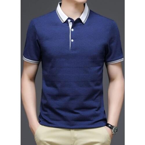 Summer mens clothing, mens POLO shirts, business casual POLO shirts, short-sleeved plus size POLO shirts