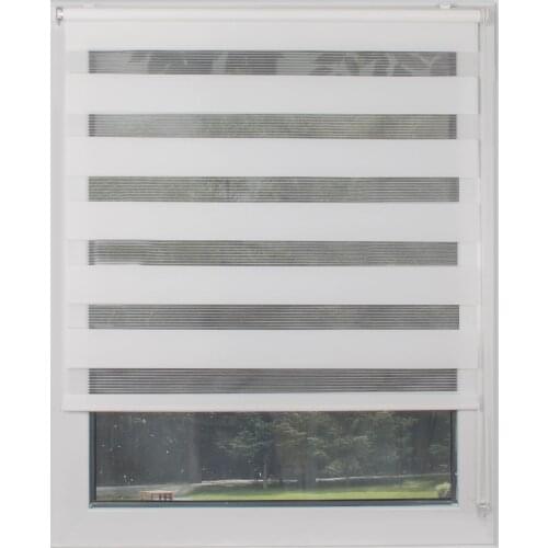No Drill Mini Roller Blinds Semi-blackout Zebra Blinds 100%Polyester for Living Room for small window shades can Customized Size