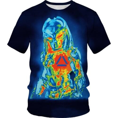 Summer Hot sell science fiction thriller Predator series mens T-shirt 3D print cool casual short sleeve top breathable Tshirt