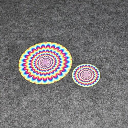 NO.S308 Round Shape Colorful 3D 3D Dynamic Visual Effect Waterproof Car Fuel Tank Motorbike Motorcycle Helmet Stickers and Dec