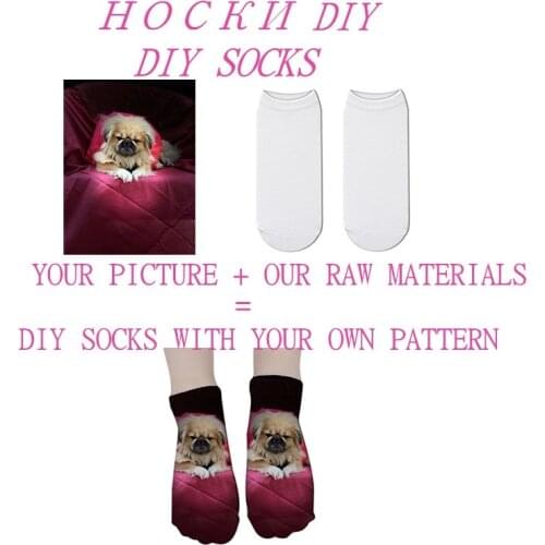 Drop Shipping Short Socks For Funny Casual Socks DIY Custom Design Men/Women Cotton DIY Customize Factory Made 3D Printed Sox