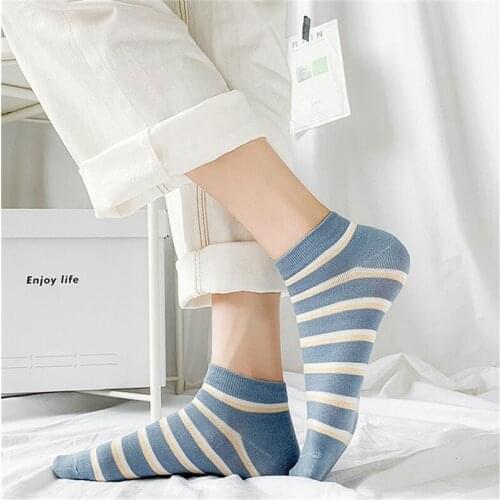 Plaid Stripe Socks Women Fashion Korean Japanese Harajuku Cotton Short Sock For Ladies Summer New Arrival Cute Socks