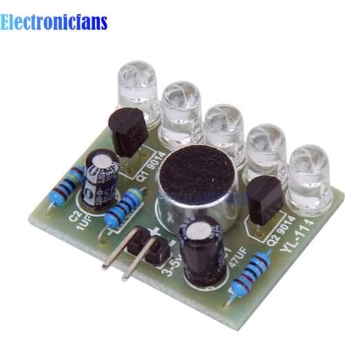 New 1pc Sound Control LED Melody Lamp Electronic Production Kits Suite DIY Kit 3V-5.5V
