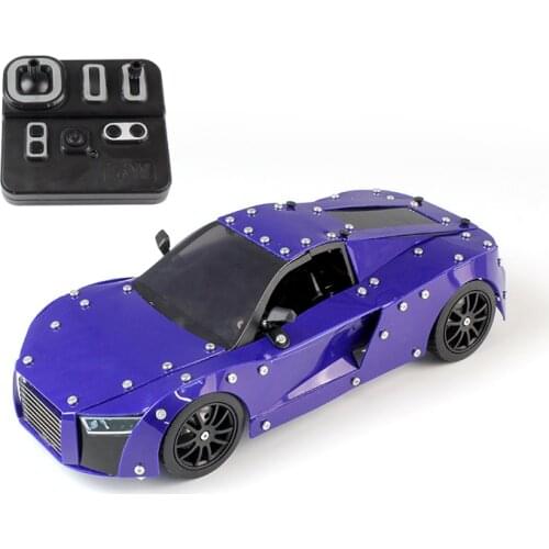 New 518Pcs Blocks RC Car 4WD 2.4G Stainless Steel Disassembly DIY Remote Control Car Childrens Educational Toys Boy Toy Gifts