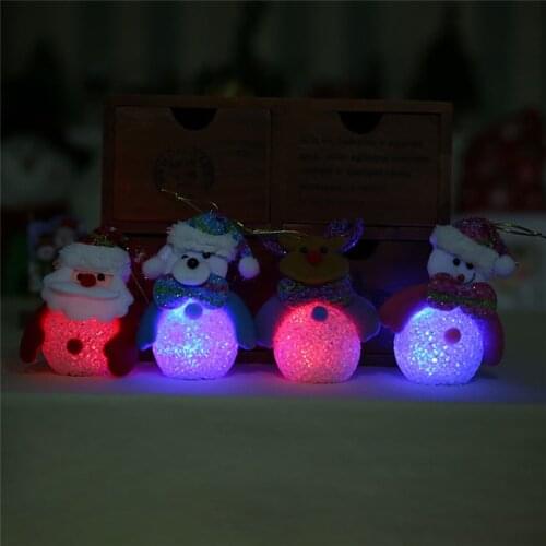 New Christmas Snowman Glowing Night Light Christmas Tree Hanging Decoration Festive Party Supplies