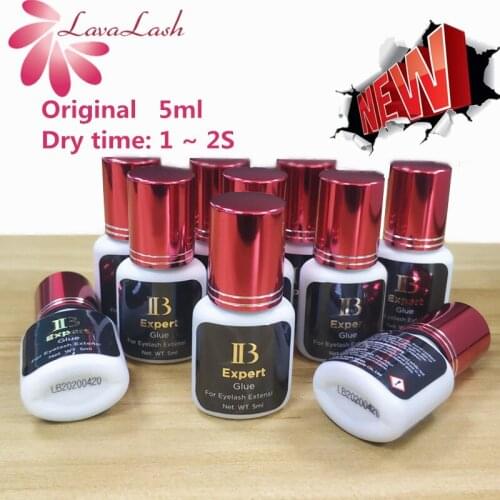 Korea Original Wholesale IB Expert Glue Eyelash Extension Glue 5ml Makeup Glue Tools Low Stimulation Black Fake Eyelashes Glue
