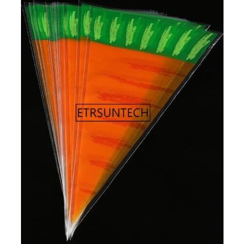 Easter Carrot Candy Bag Easter Bunny Rabbit Gift Bag Candy Cones Transprant Plastic Bag Kids Birthday Party Decoration