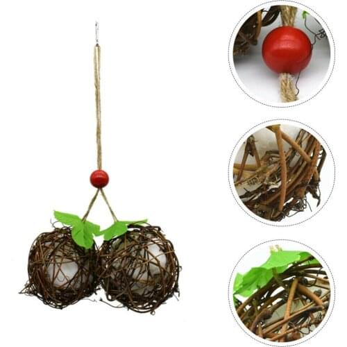 Birds Nest Bird Cage Outdoor Decorative Weaved Hanging Parrot Nest Houses Pet Bedroom Bird Parrot Chewing Toy