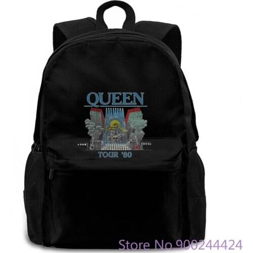 Queen Freddie Mercury World Tour 1980 Stage Official Mens Newest women men backpack laptop travel school adult student