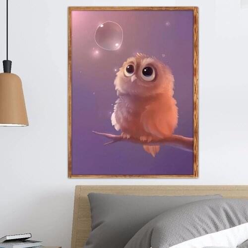 Cartoon Owl Diamond Painting 5D Diy Self-Adhesive Diamond Embroidery Painting Full Square Diamond Rhinestone Mosaic Cross Stitch