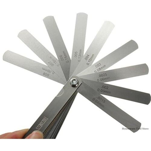 32Pcs 0.04-0.88mm Blade Gap Feeler Gauge Metric Dual Reading Valve Clearance