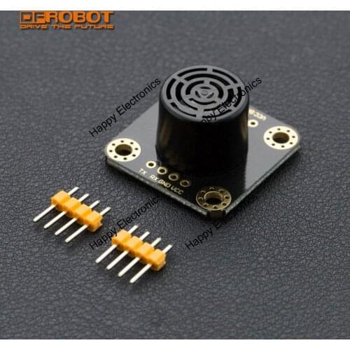 DFRobot URM07 UART Low-Power Consumption Ultrasonic Sensor, 3.0~5.5V Open Drain 20~750cm Compatible with Arduino / Raspberry Pi