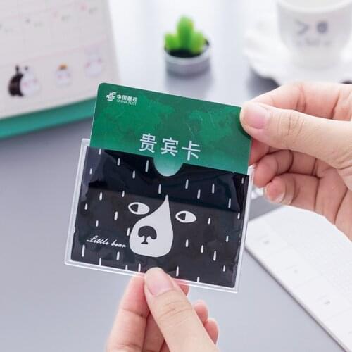 DL Student card bus card bank protective sleeve PVC translucent matte waterproof sheath small fresh set office equipment