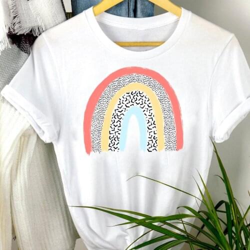 Women Leopard Fashion Clothes Lovely 90s Cartoon Print Mujer Camisetas Regular Tee Top Tshirt Female Graphic T-shirt