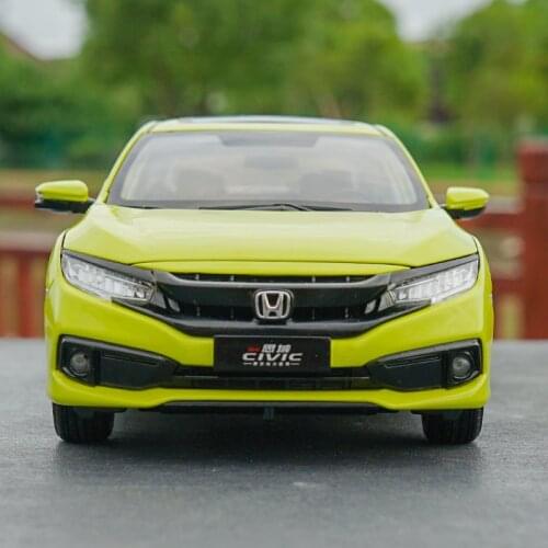1/18 New 2019 Honda Civic (yellow / Green) Lancer-evolution Diecast Car Model