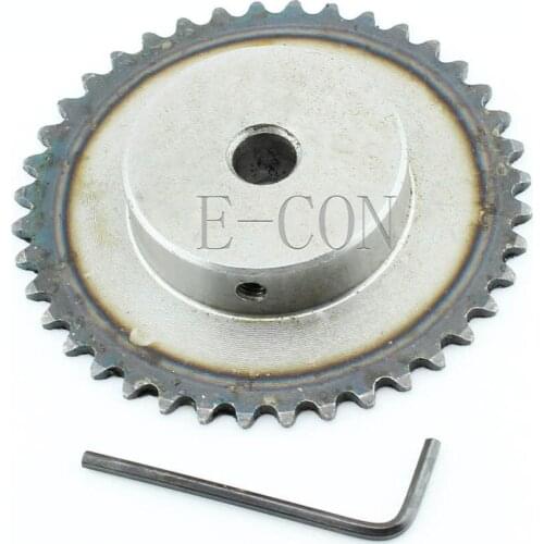 1pcs 15mm Bore 40 Teeth 40T Metal Pilot Motor Gear Roller Chain Drive Sprocket