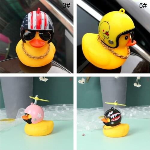 1 pc Multi Type Car Goods Gift Wind-breaking Wave-breaking Duck For Car Ornament Auto Interior Decoration With Lamp/Without Lamp