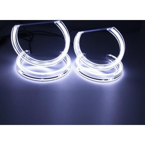 131/146mm Switchback white amber Halo Rings DRL LED Angel Eyes Kit For BMW e46 non projector Cars Headlight Retrofit halo kit