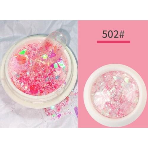 3D Laser Opal Nail Glitter Aurora Holographic Flakes Mermaid Shinny Sequins Powder For Nails Art Design Japanese Style Manicure
