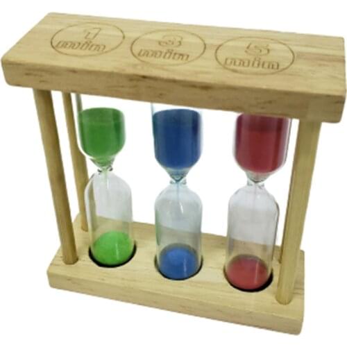 3 pcs Wooden Sand Clock