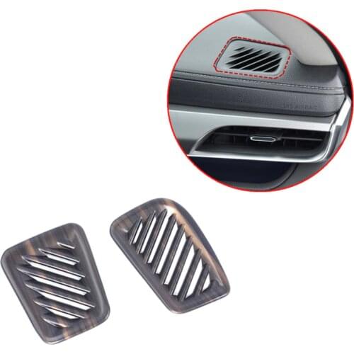 For Toyota Highlander XU70 LHD 2021 2022 New Product 2PCS ABS Mahogany Instrument Panel Air Outlet Decoration Cover Accessories