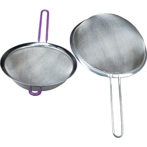 Optional Stainless Steel Fine Mesh Wire Sieve Tea Strainer Mesh Oil strainer High Quality Flour Colander Sieve Food Filter