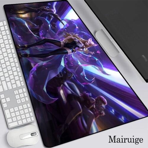 Anime Mouse Pad League of Legends KDA Gaming Accessories PC Laptop Keyboard Large LOL Gamer Mousepad Computer Desk Mat Palm Rest