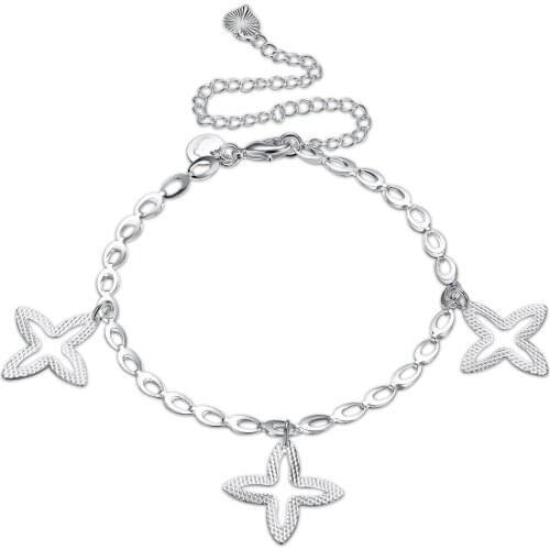 New Arrival Silver Plated Anklet for Women De enkelband New Design Wholesale Romantic