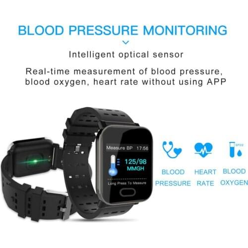 New A6 Wristband Smart Watch Touch Screen IP67 Water Resistant Smartwatch with Heart Rate Smart Bracelet Monitor Sport Running